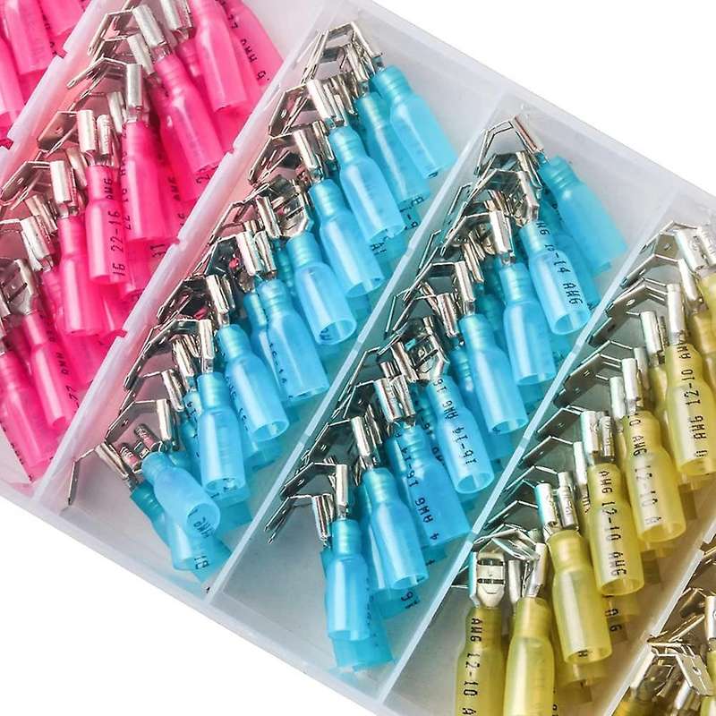 140pcs Awg Heat Shrink Piggy Back Spade Quick Splice Crimp