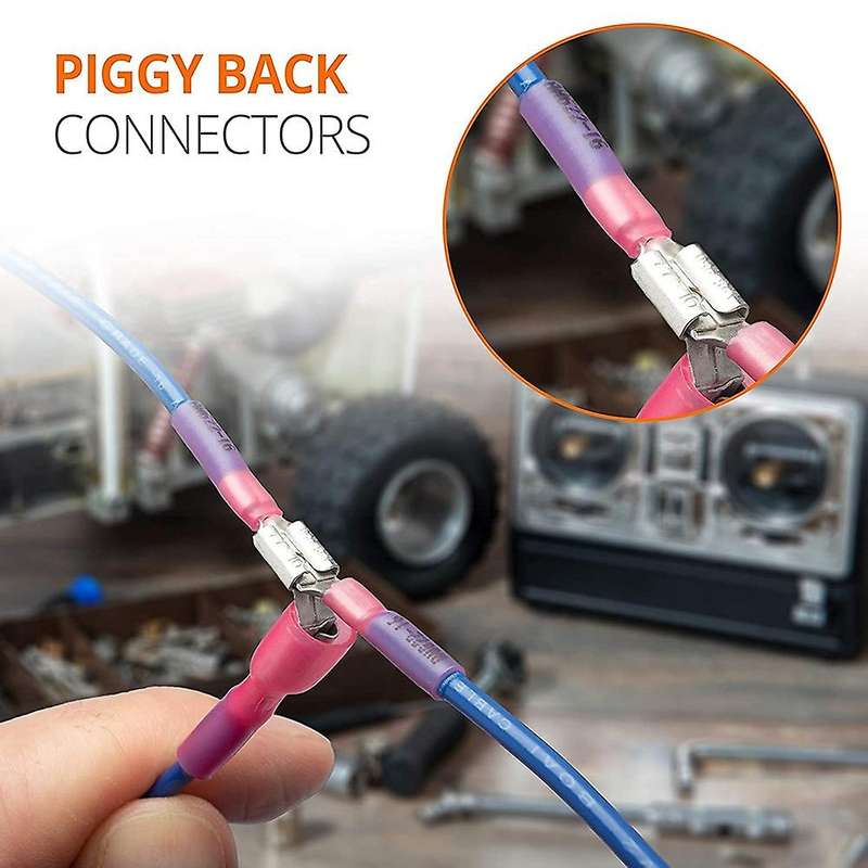 140pcs Awg Heat Shrink Piggy Back Spade Quick Splice Crimp