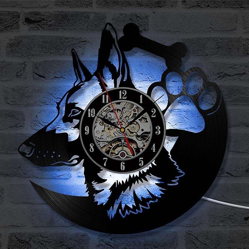 German Shepherd Dog Wall Clock Home Decor Dog Breeds -no Led Style