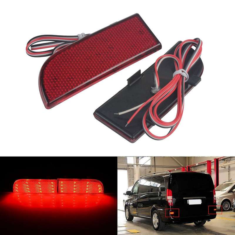 1 Pair Rear Bumper Led Stop Brake Light for Mercedes Benz W639 03-14