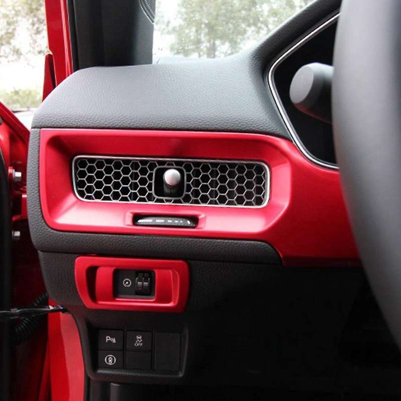 For Honda Civic 2022 Car Head Light Switch Button Cover Trim,red