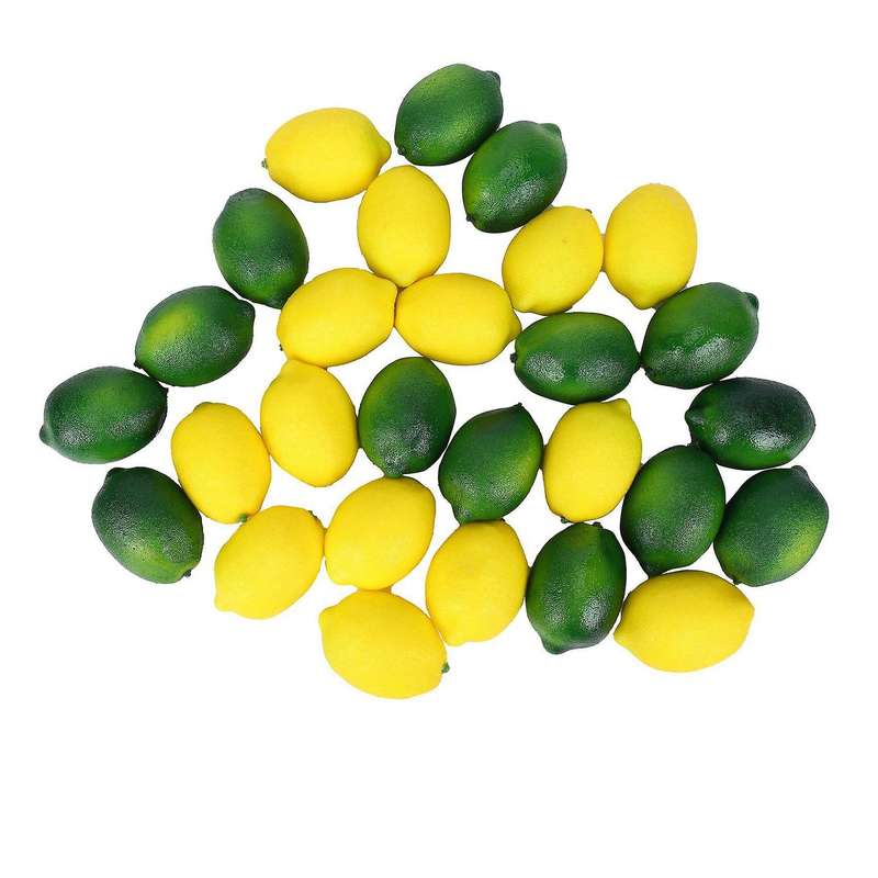 Artificial Lemons and Limes Fake Fruits Decorative for Home Kitchen