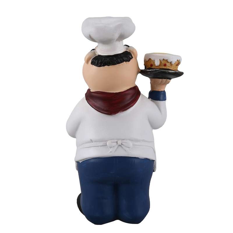 Retro Chef Model Ornaments Resin Crafts Mini Chef Figurines -c