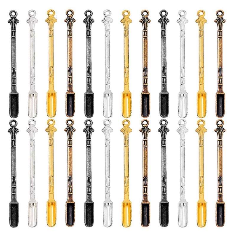 24pcs Mini Shovel Snuff Spoon,for Filling Vials with Salts Shovel