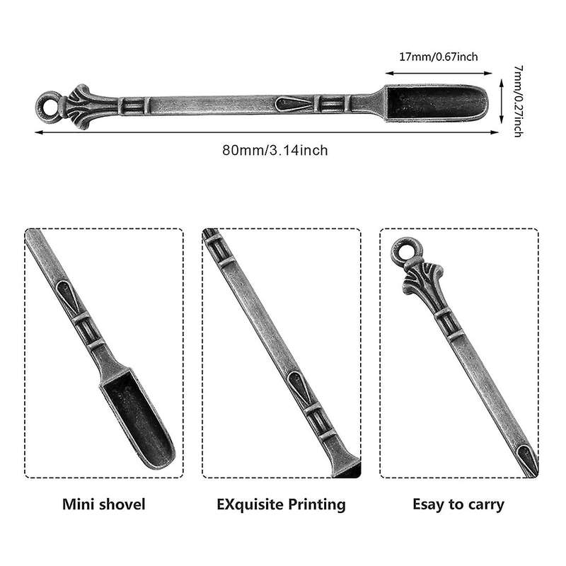 24pcs Mini Shovel Snuff Spoon,for Filling Vials with Salts Shovel