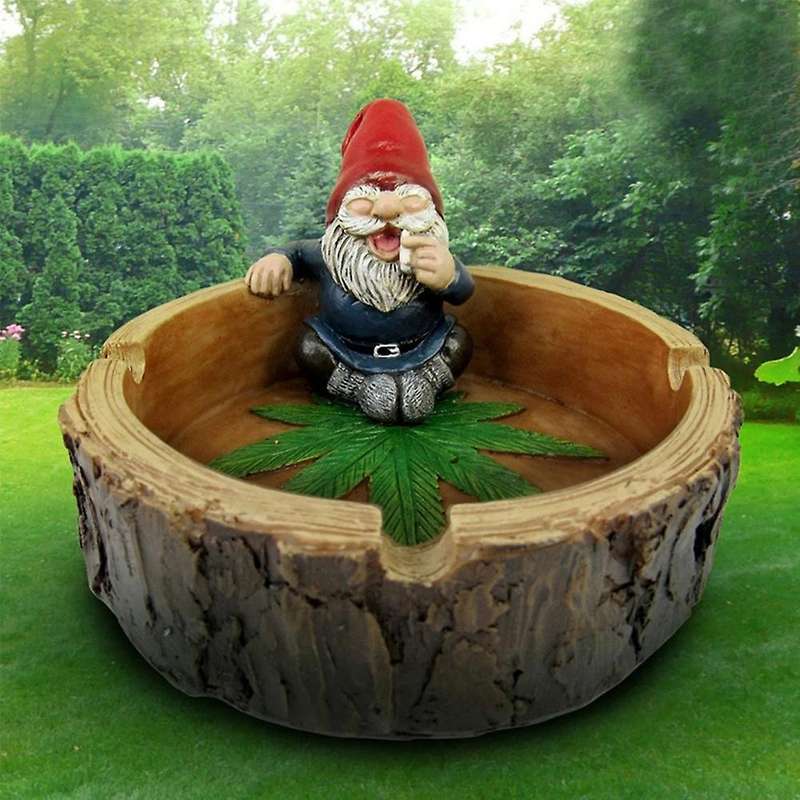 Gnome Ashtray Smoking Dwarf Resin Craft Ornament Home Decoration