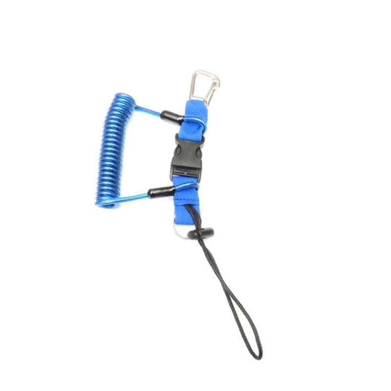 Scuba Diving Lanyard Anti-lost Spiral Spring Coil Lanyard,blue