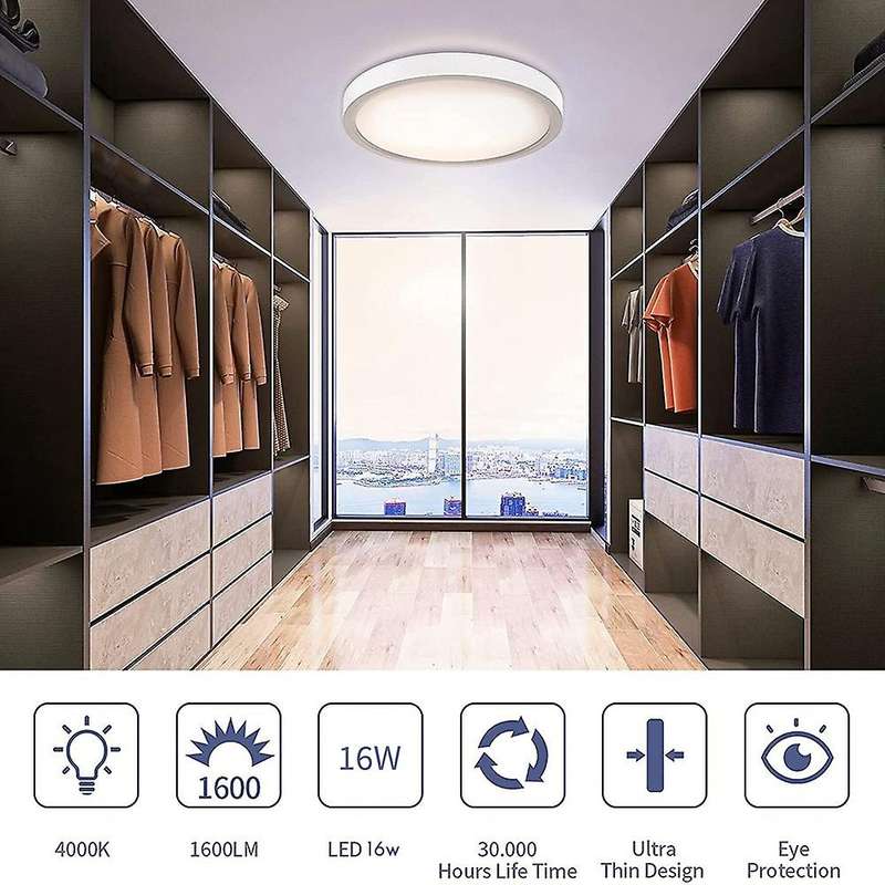 Led Ceiling Light Flat Round Ceiling Light 16 W,led Ceiling Lighting