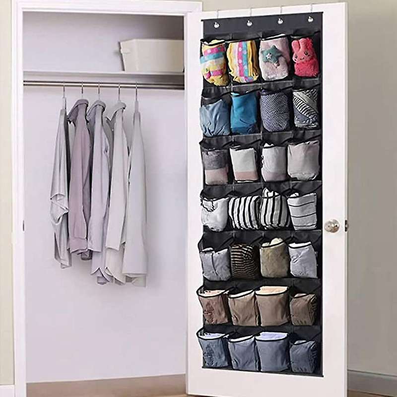 28 Over The Door Shoe Rack for Closet Door Storage Mesh Shoe Holder-b