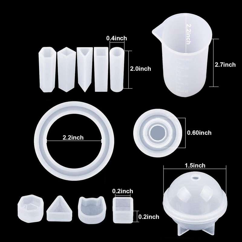 159pcs Diy Jewelry Resin Casting Molds and Full Kit Silicone Set