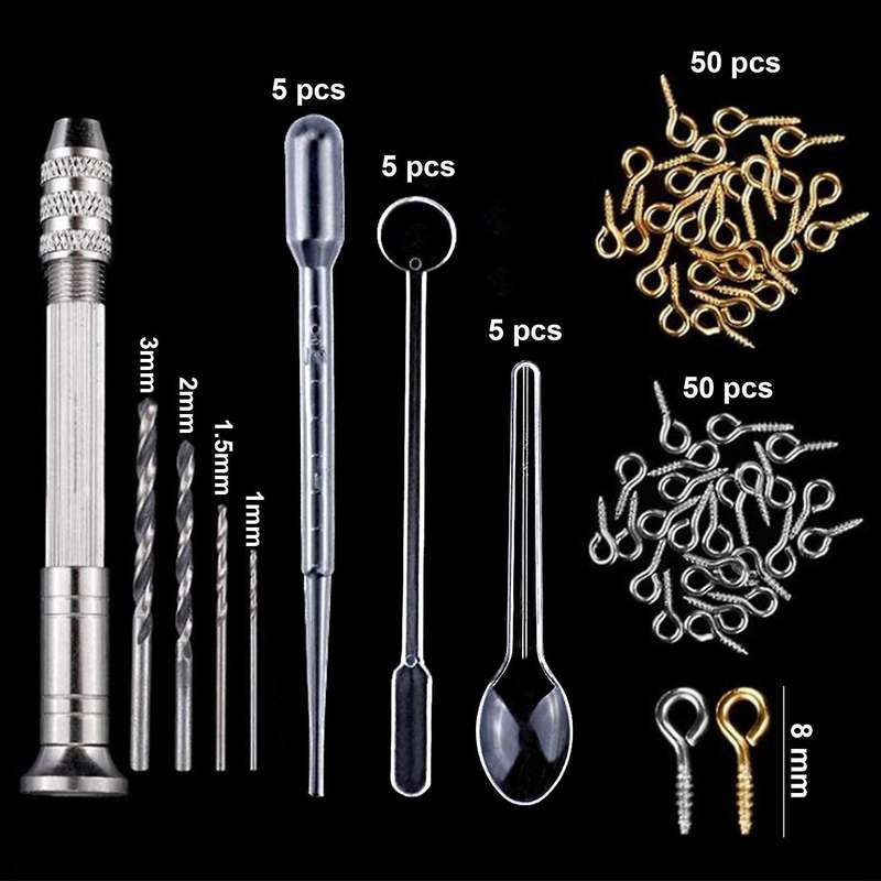 159pcs Diy Jewelry Resin Casting Molds and Full Kit Silicone Set