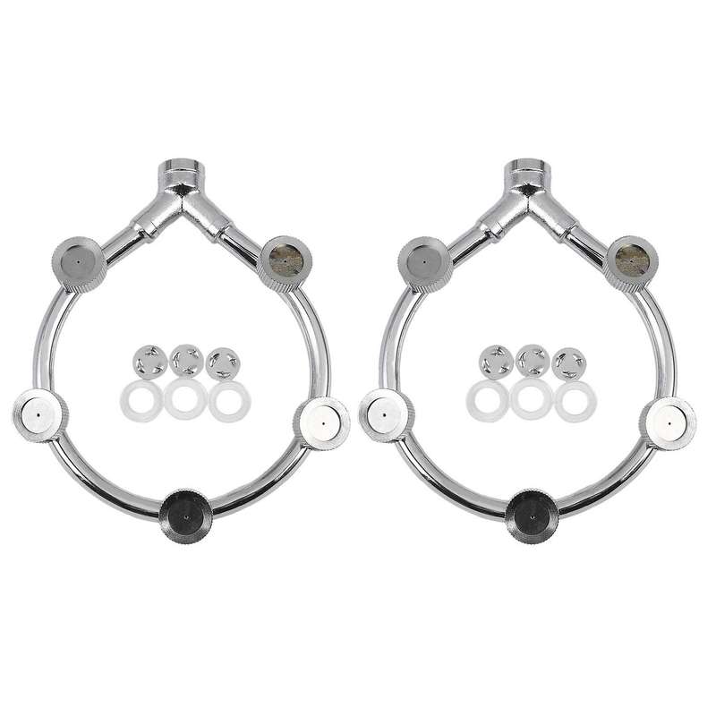 Stainless Steel Fan Ring with 5 Nozzle Seats Sprayer Mist Fan