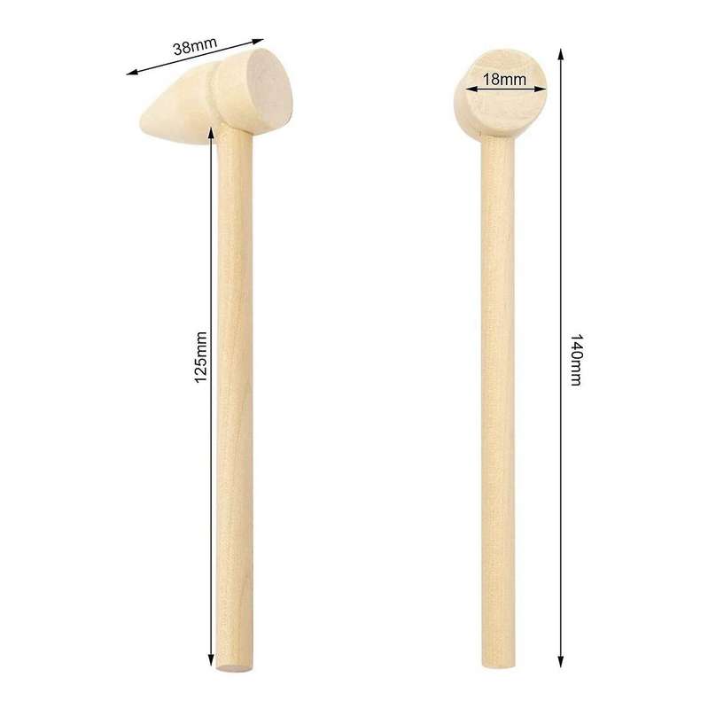 40 Pcs Mini Wooden Hammers Wood Crab Seafood Crab Lobster