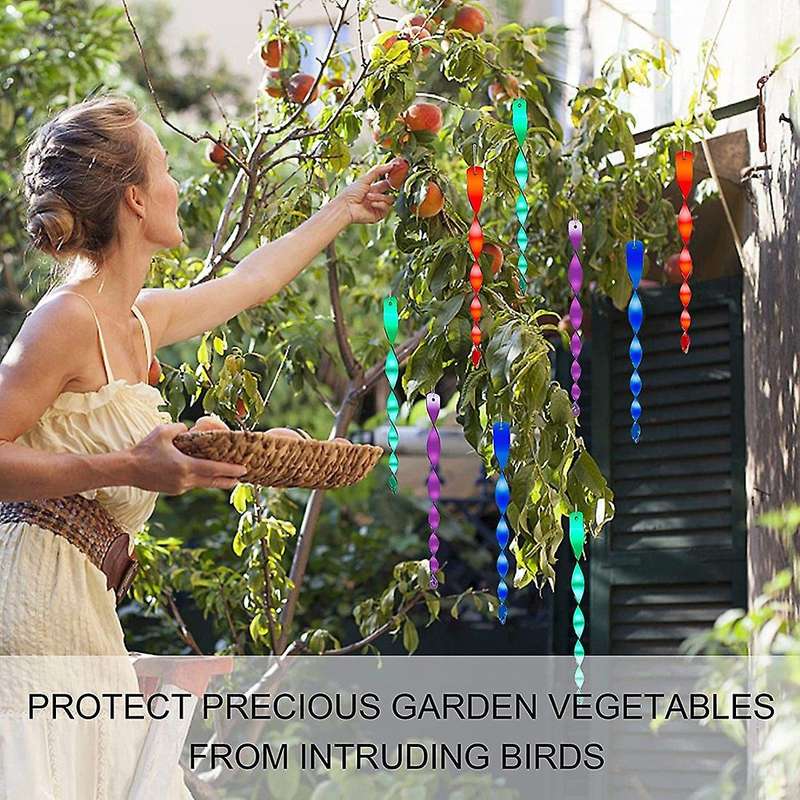 24 Pieces Bird Reflective Scare Rod Drive Away Woodpecker,pigeon