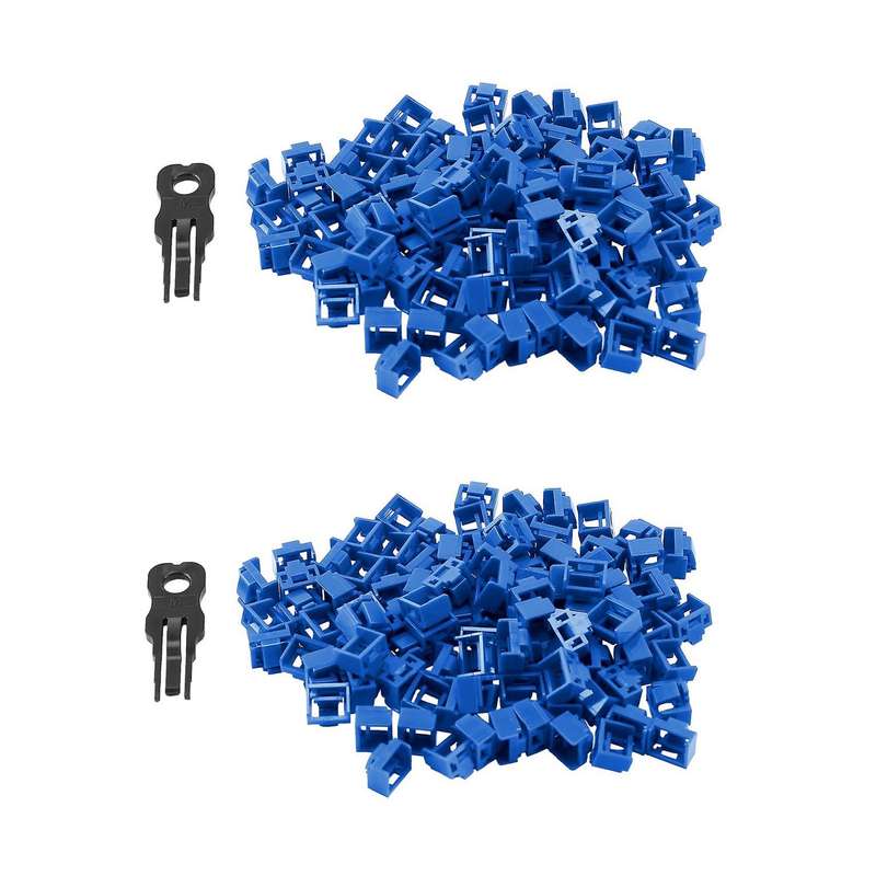 200pcs Blue Rj45 Port Hub Anti Dust Cover with Proprietary Lock Key