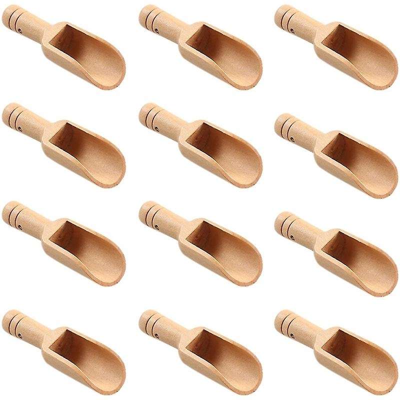 Wooden Scoops Bath Salts Coffee Bean Tea Sugar Spices Spoon Set Of 35