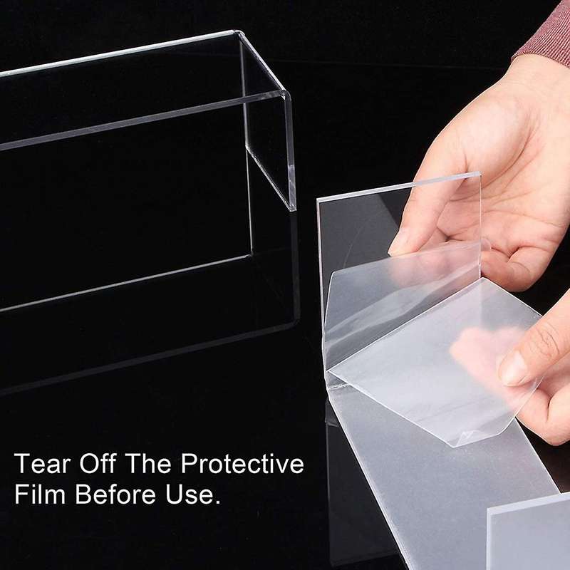 Acrylic Display Risers, Clear Rectangle Stands Shelf for Display 6pcs