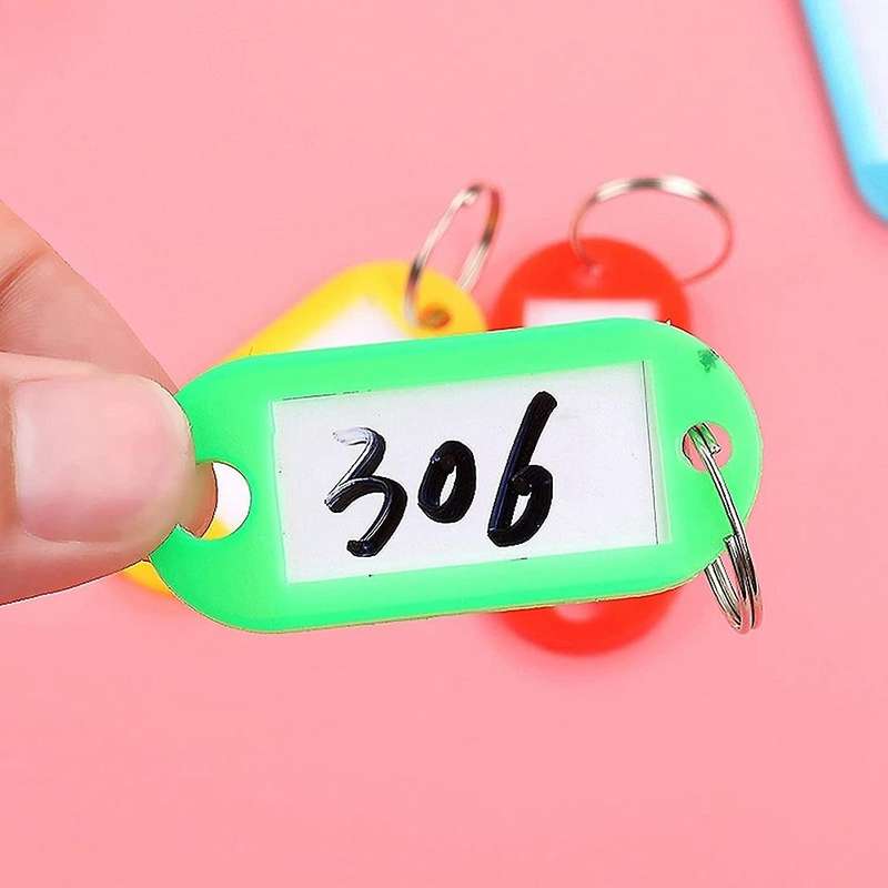 Key Tags, with Label Window Id Name and Split Ring Key Ring Keychain
