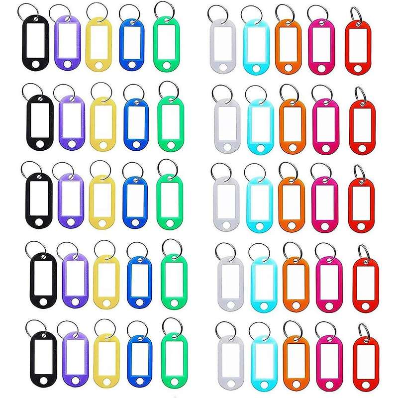 Key Tags, with Label Window Id Name and Split Ring Key Ring Keychain
