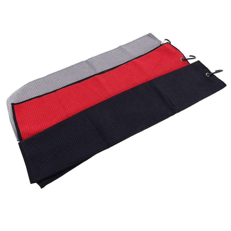 3 Pack Tri-fold Golf Towel,heavy Duty Carabiner Clip,golf Accessories