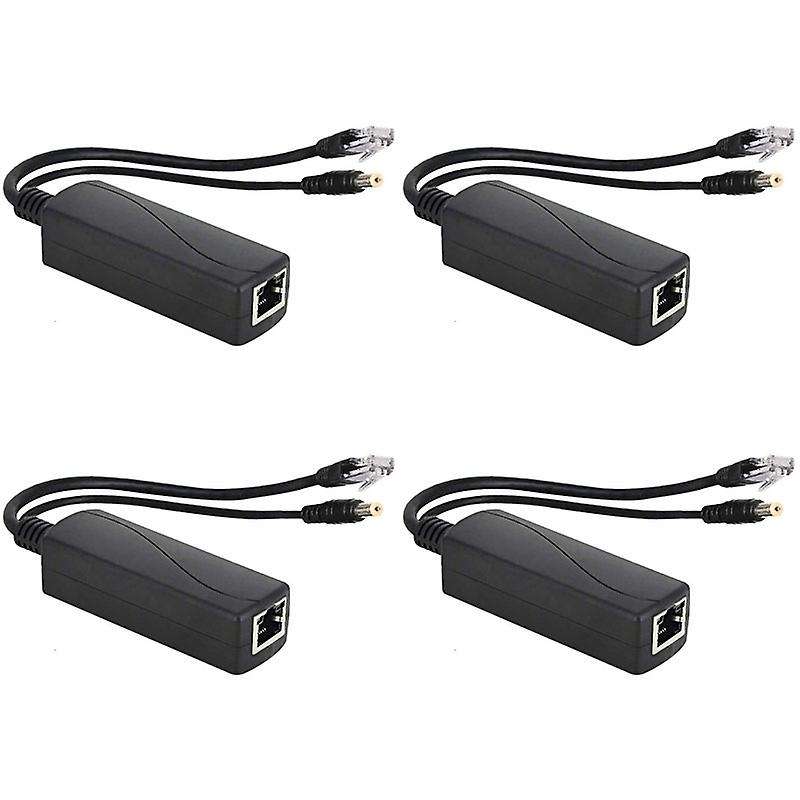 4 Pieces Of Power Supply 12v Poe Splitter Adapter Injector Dc 12v
