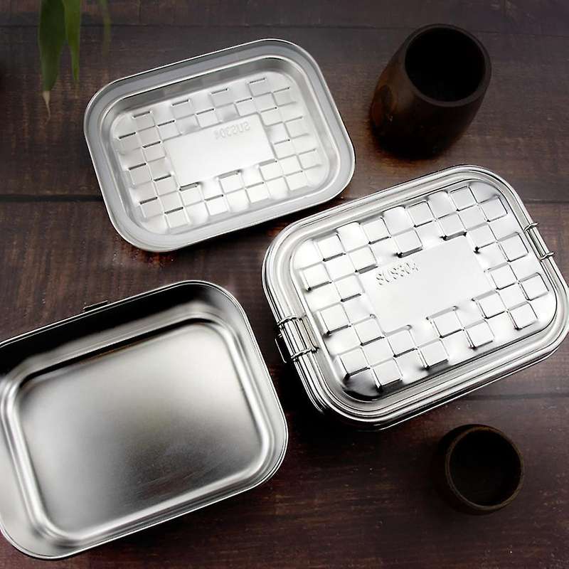Camping Lunch Box Large Capacity Stainless Steel Bento Box 800ml