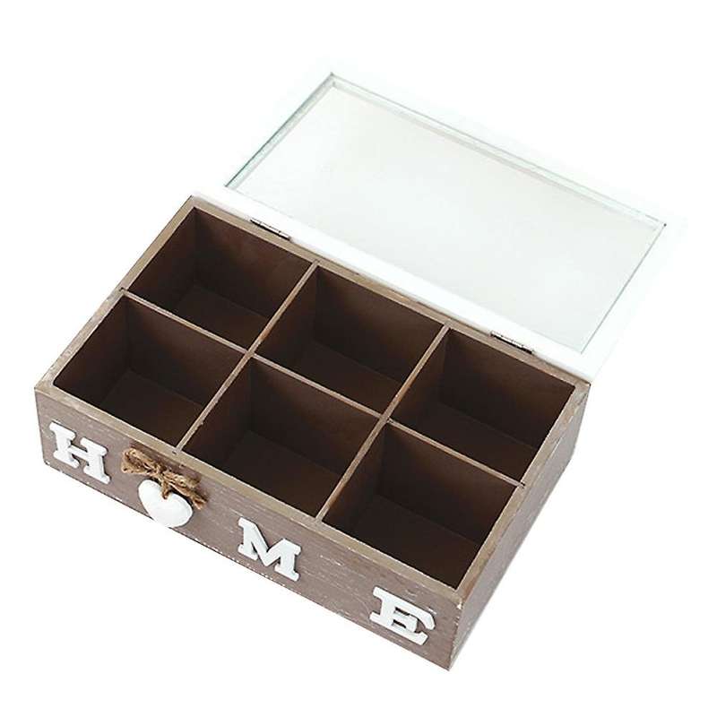 European-style Creative Wooden Six-grid Retro Wooden Storage Box A