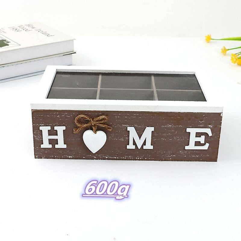 European-style Creative Wooden Six-grid Retro Wooden Storage Box A