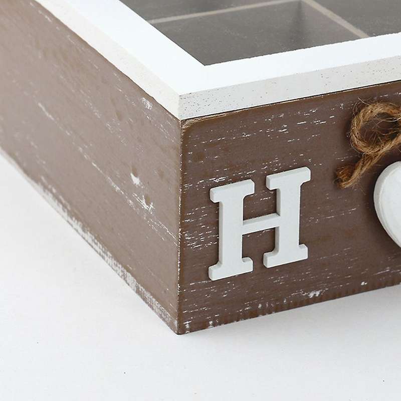 European-style Creative Wooden Six-grid Retro Wooden Storage Box A