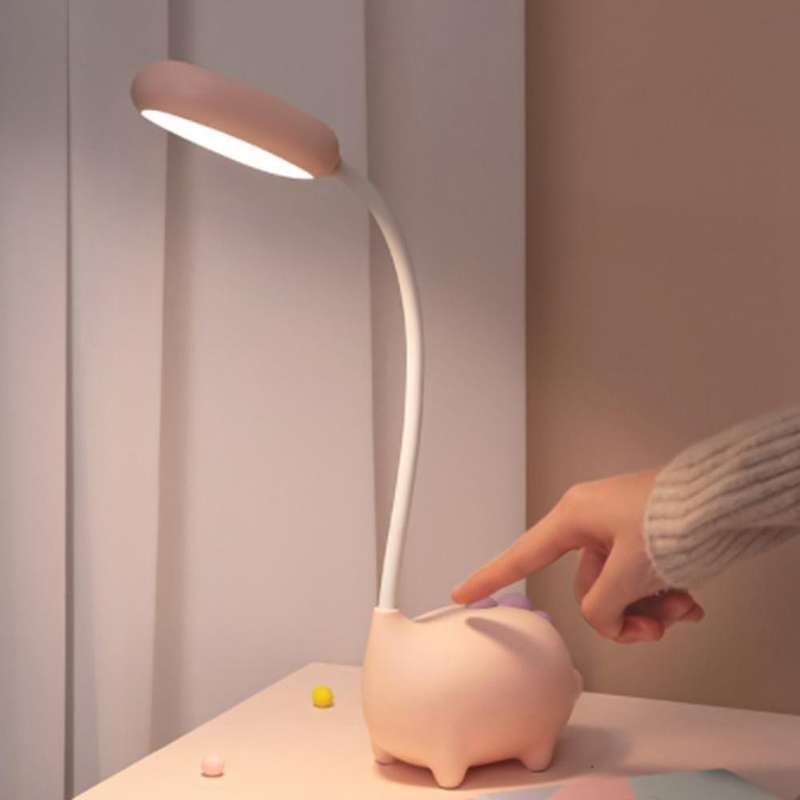 Cartoon Dinosaur Small Table Lamp Usb Charging Touch Color Change C