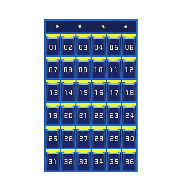 36 Numbered Pockets Chart Cell Phone Hanging Organizer for Classroom