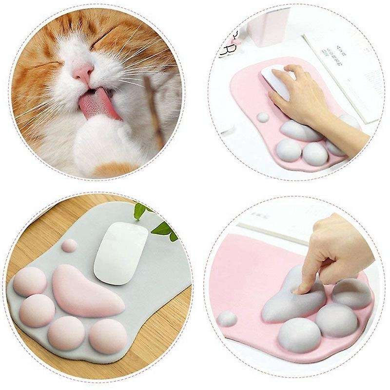 3d Mouse Pad with Soft Wrist Rest Support Cushion- Nonslip (pink)