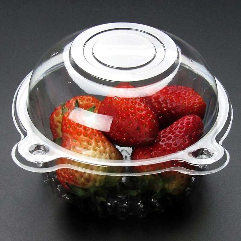 100 Pieces Of Transparent Plastic Single Cupcake Muffin Holder Box