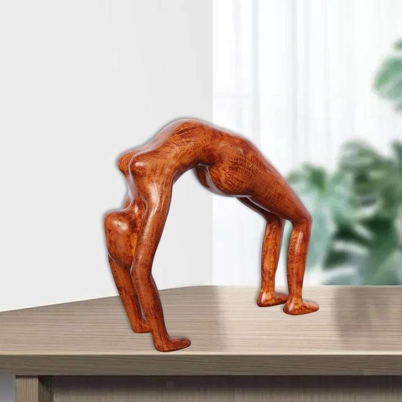 Yoga Gymnastics Lovers Gift Yoga Stretch Statue Resin Decoration A