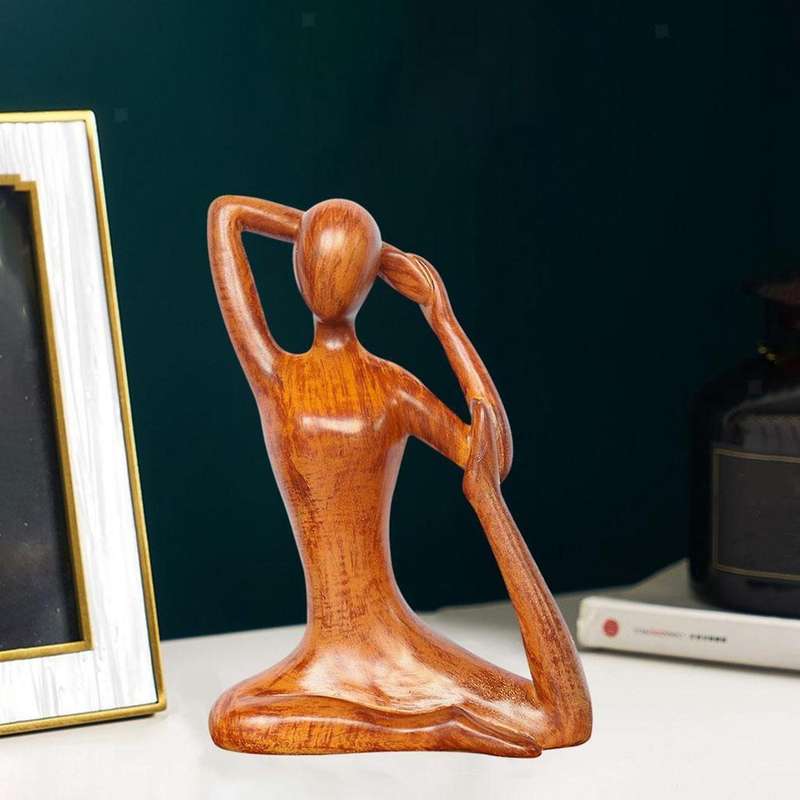 Yoga Gymnastics Lovers Gift Yoga Stretch Statue Resin Decoration A
