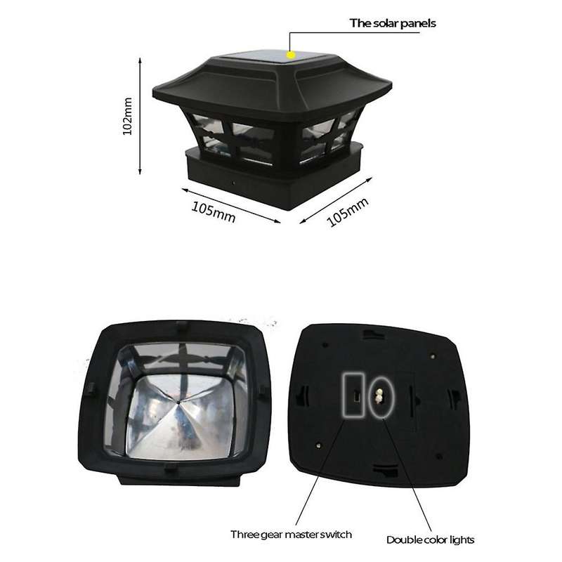 Solar Post Cap Lights for 4x4 Wooden Posts Garden Decoration White