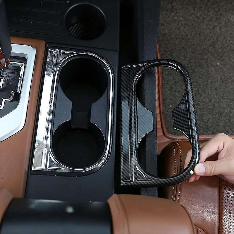 Front Seat Central Armrest Cup Holder Cup Trim (abs Carbon Fiber)