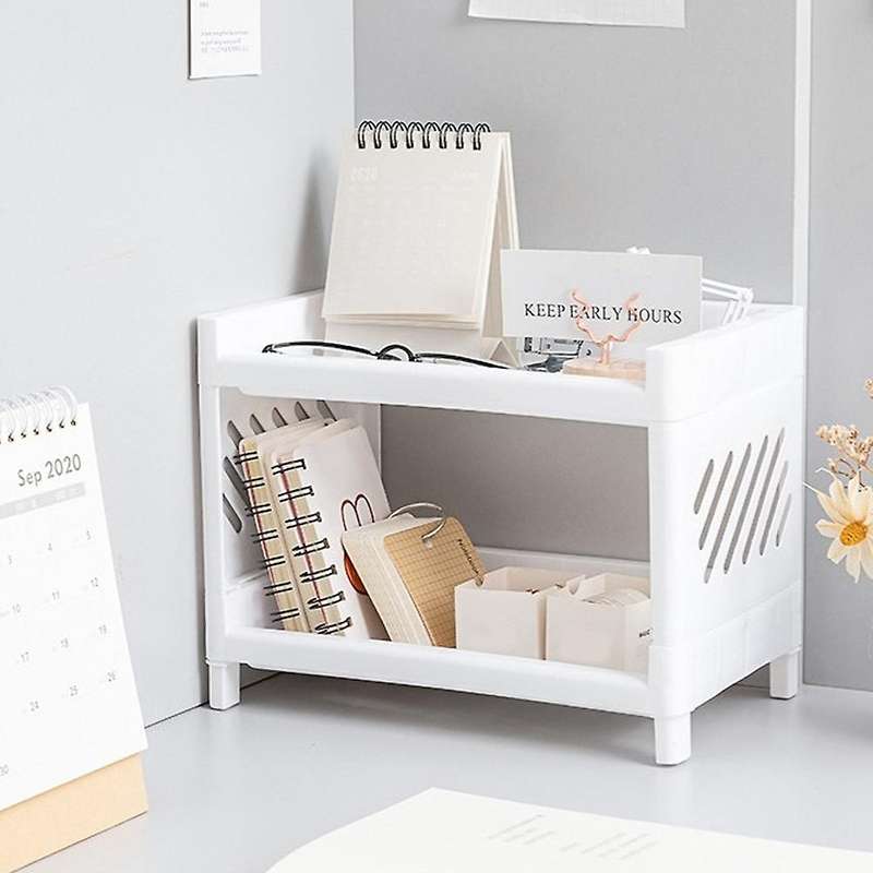 Ins Multi-layer Desktop Rack/ Makeup Storage/ Stationery Box 2 Pcs