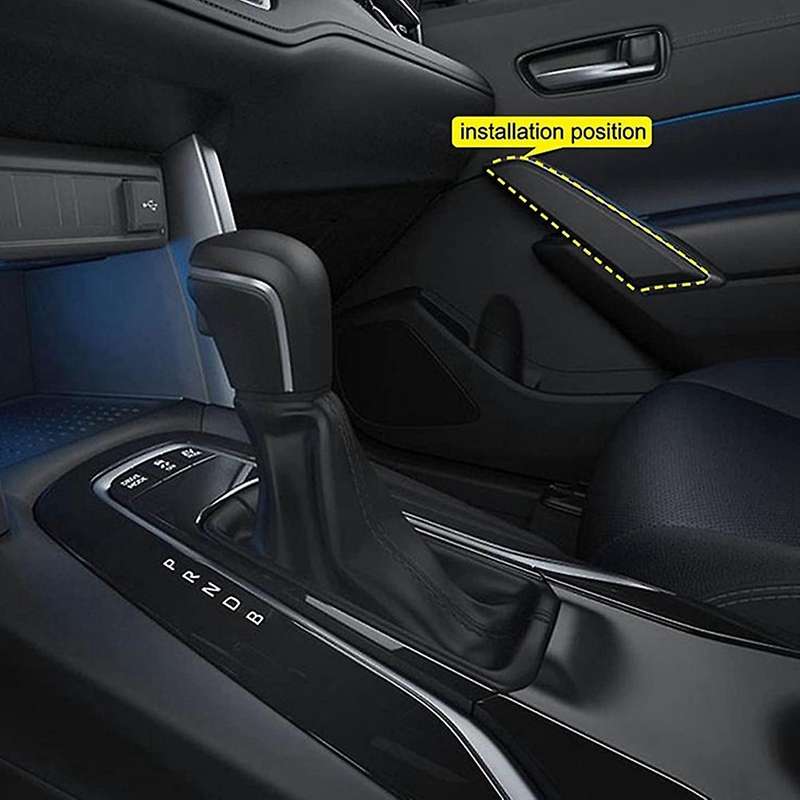 For Toyota Corolla Cross Car Inner Door Armrest Cover Carbon Fiber