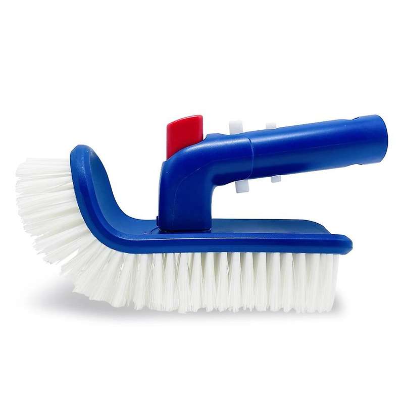 Pool Brush for Step & Corner,rotatable Hand Scrub Brush with Bristles