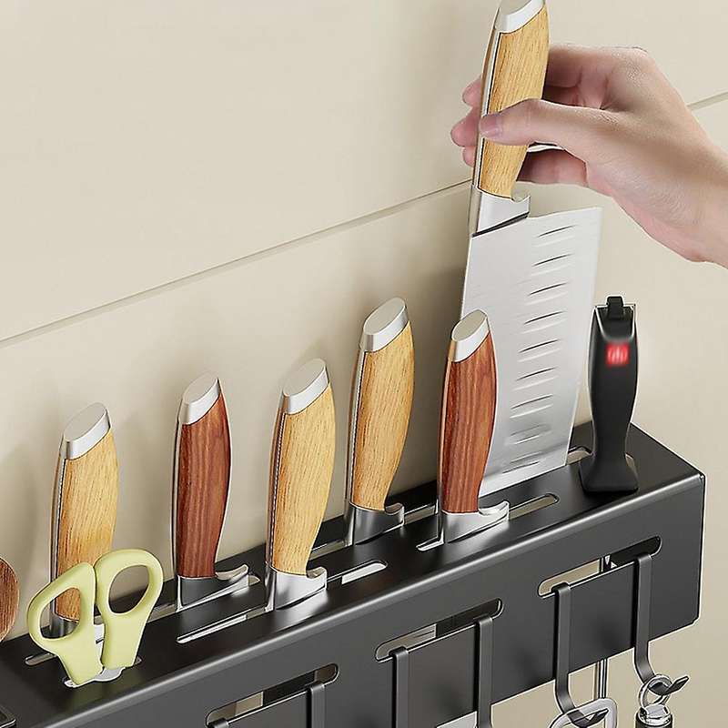 Knife Holder Wall Mounted Stainless Steel Kitchen Utensil Racks