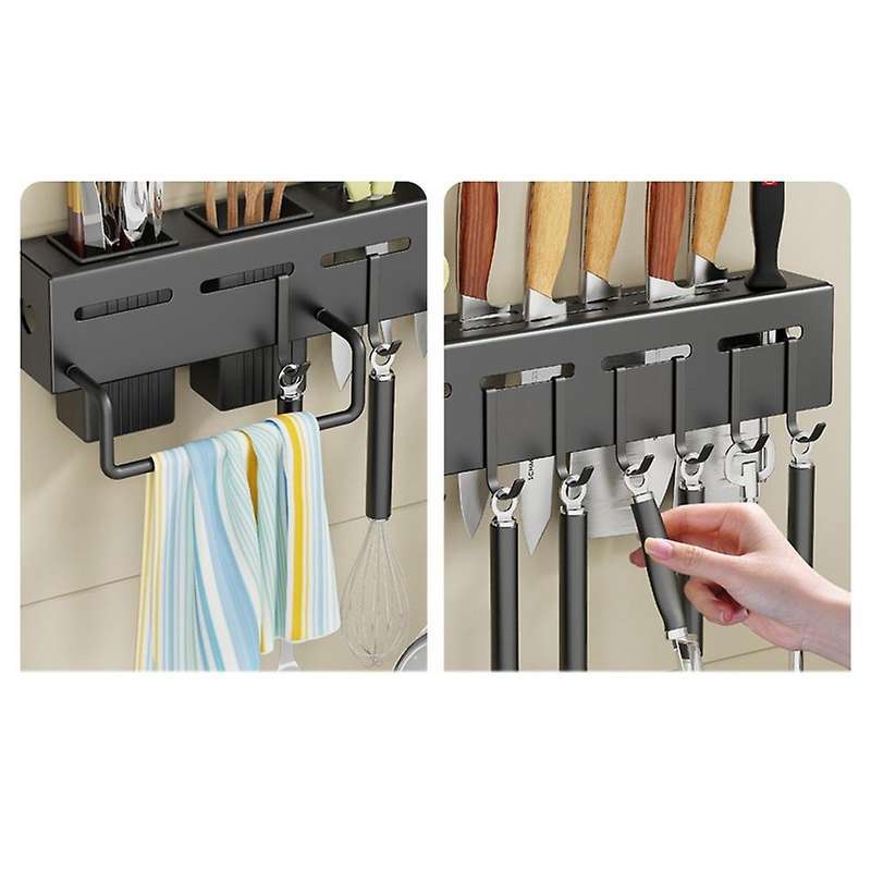 Knife Holder Wall Mounted Stainless Steel Kitchen Utensil Racks