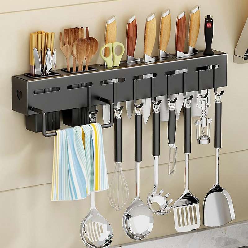 Knife Holder Wall Mounted Stainless Steel Kitchen Utensil Racks