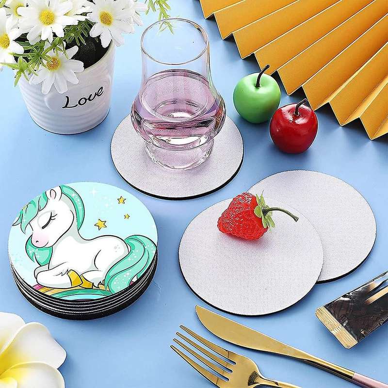Round Sublimation Blank Coaster Sublimation Blank Coaster 42pcs