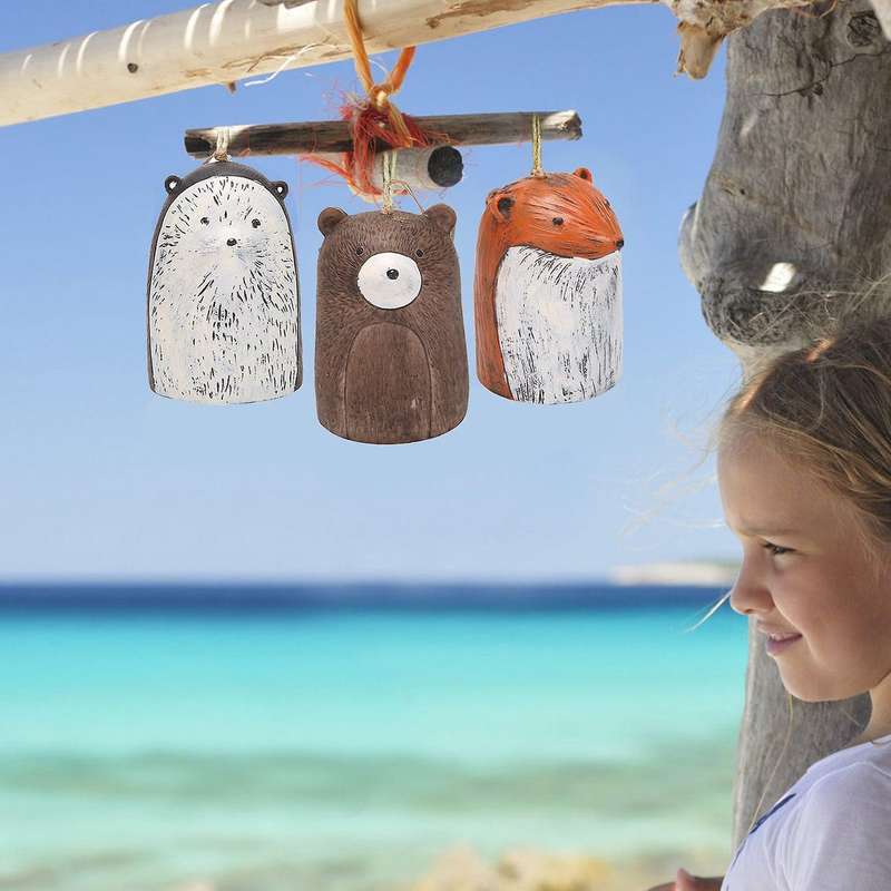 Beautiful Rustic Animal Wind Chimes,boho Handmade Garden Decor (d)