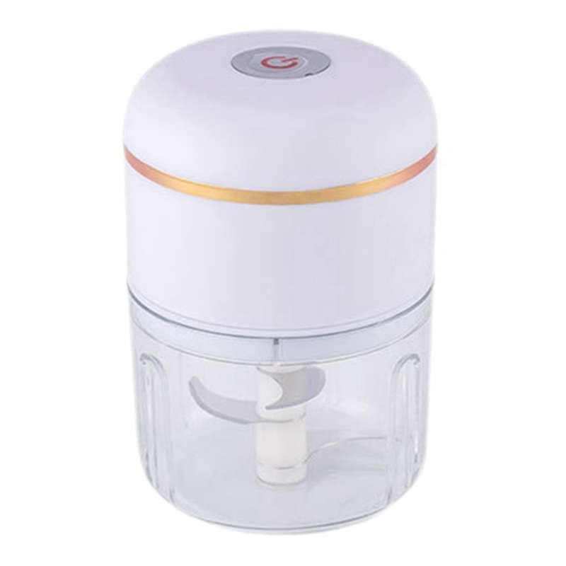 Electric Chopper Garlic Pounder Vegetable Chopper Usb Charge(white)
