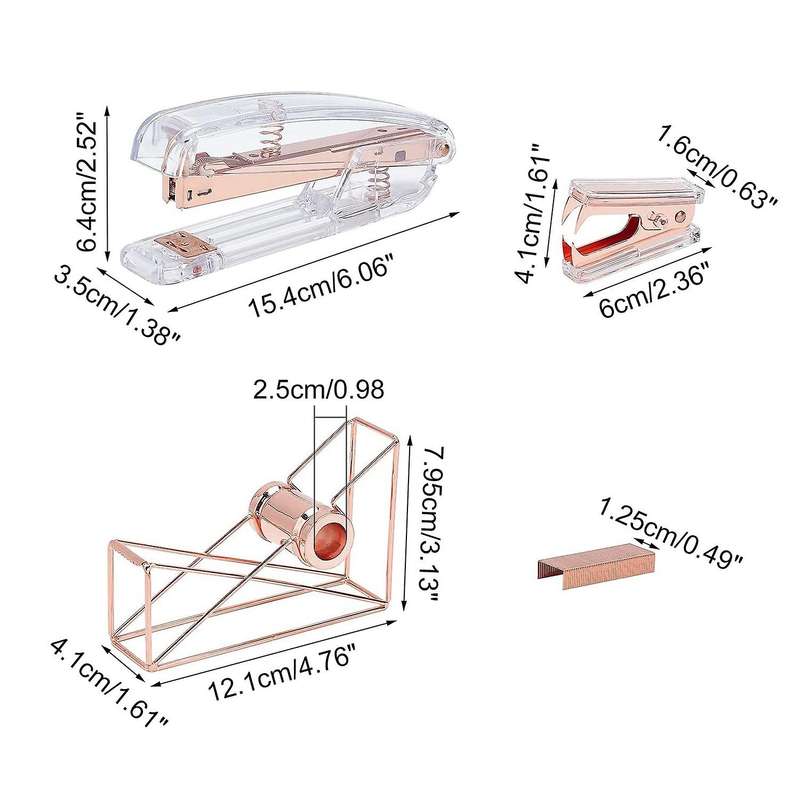 Desk Accessories 4 Kit, Office Supplies Set, Tape Dispenser
