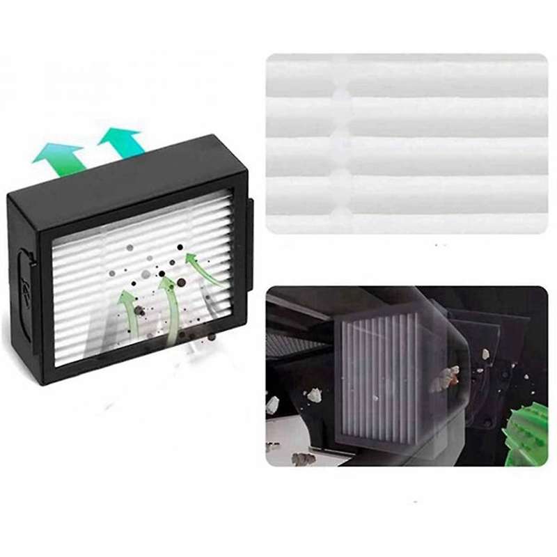Hepa Filter Side Brush for Irobot Roomba I7 E5 E6 I Series Robot