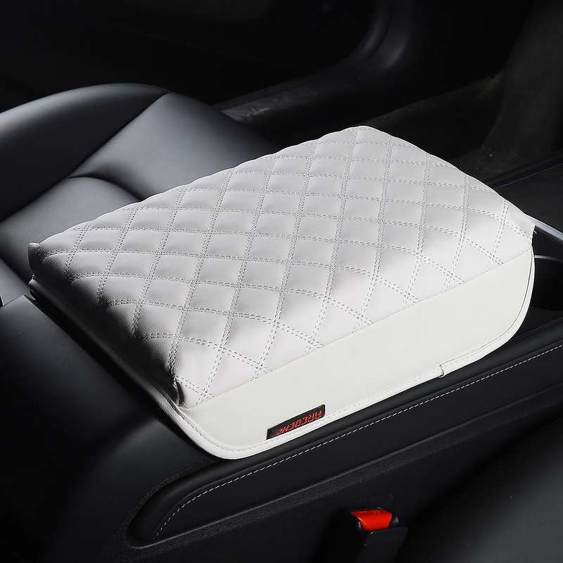 Car Center Console Leather Armrest Box Pad Protector for Tesla