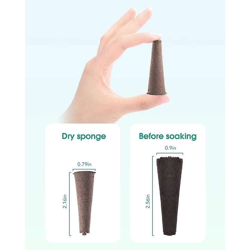 50 Pack Grow Sponges, Seed Starter Pods Replacement Root , Refill